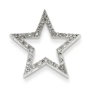 0.1 Carat 14K White Gold Small Diamond Star Pendant