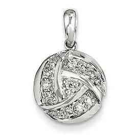 0.2 Carat 14K White Gold & Diamond Circle Pendant