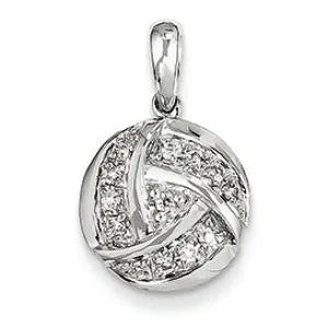 0.2 Carat 14K White Gold & Diamond Circle Pendant