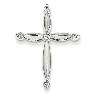 0.2 Carat 14K White Gold & Diamond Heart Pendant Slide