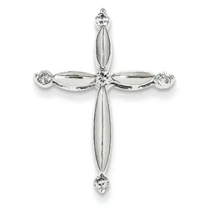 0.2 Carat 14K White Gold & Diamond Heart Pendant Slide