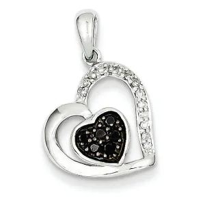 0.2 Carat 14K White Gold Black & White Diamonds Pendant