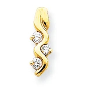 0.3 Carat 14K Gold Diamond chain slide