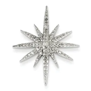 0.3 Carat 14K White Gold Diamond Starburst Pendant
