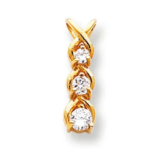 0.4 Carat 14K Gold Diamond chain slide