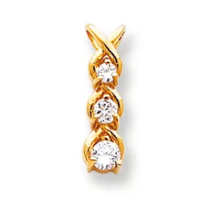 0.4 Carat 14K Gold Diamond chain slide