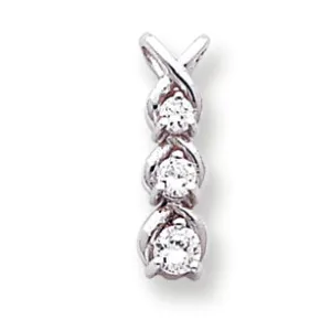 0.4 Carat 14K White Gold Diamond Chain Slide