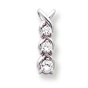 0.4 Carat 14K White Gold Diamond Chain Slide