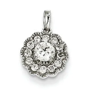 0.4 Carat 14K White Gold Diamond Round Pendant