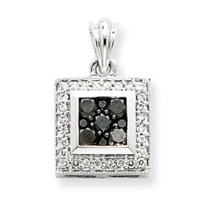 0.5 Carat 14K White Gold Black Diamond Pendant