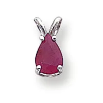 0.9 Carat 14K White Gold Ruby pendant