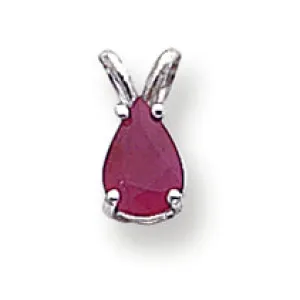 0.9 Carat 14K White Gold Ruby pendant