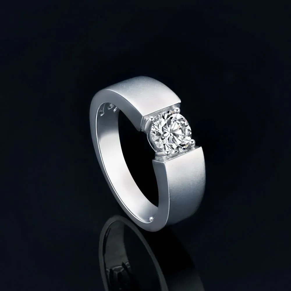 1.0 Carats VVS1 Moissanite Diamond Ring