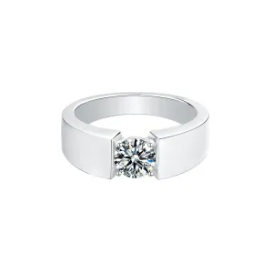1.0 Carats VVS1 Moissanite Diamond Ring