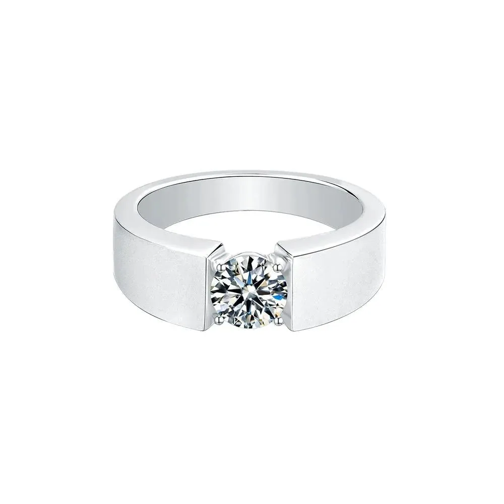 1.0 Carats VVS1 Moissanite Diamond Ring