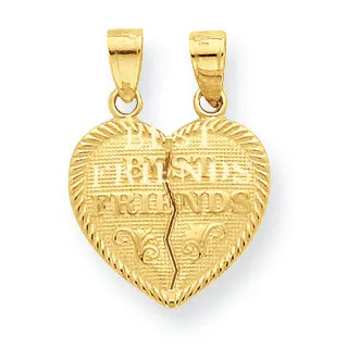 10K Gold Best Friends Break-apart Heart Charm