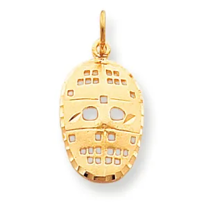 10K Gold Hockey Mask Charm