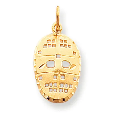 10K Gold Hockey Mask Charm