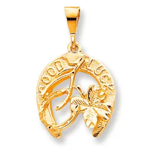 10K Gold Horseshoe GOOD LUCK CHARM