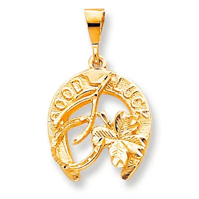 10K Gold Horseshoe GOOD LUCK CHARM