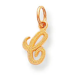 10K Gold Initial C CHARM