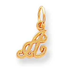 10K Gold Initial CHARM