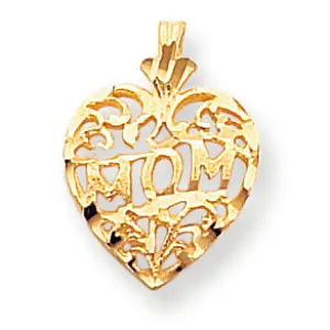 10K Gold MOM IN HEART CHARM