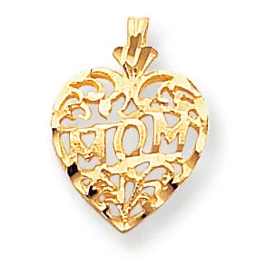 10K Gold MOM IN HEART CHARM