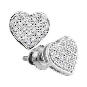 10kt White Gold Heart Diamond Earrings: A Timeless Symbol of Love and Elegance