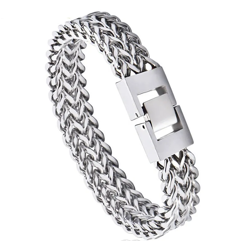 12mm Two Row Franco Bracelet(Stylish Buckle)