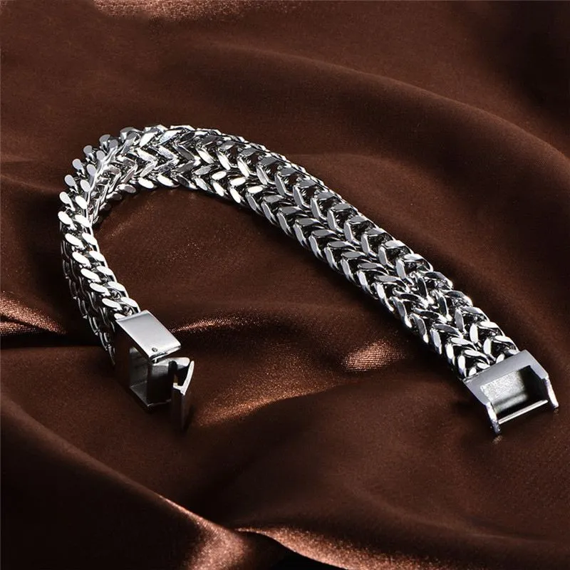 12mm Two Row Franco Bracelet(Stylish Buckle)