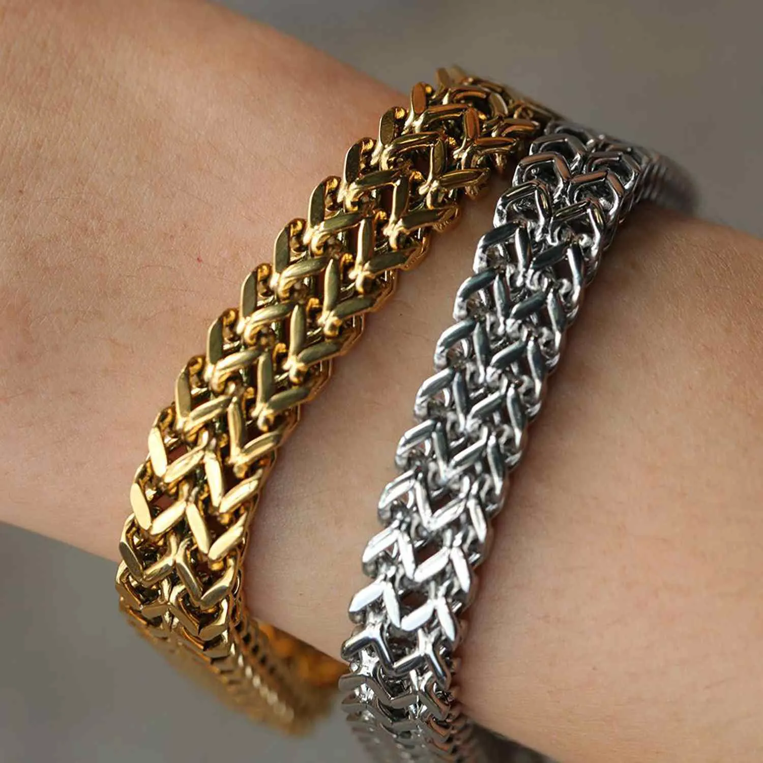 12mm Two Row Franco Bracelet(Stylish Buckle)
