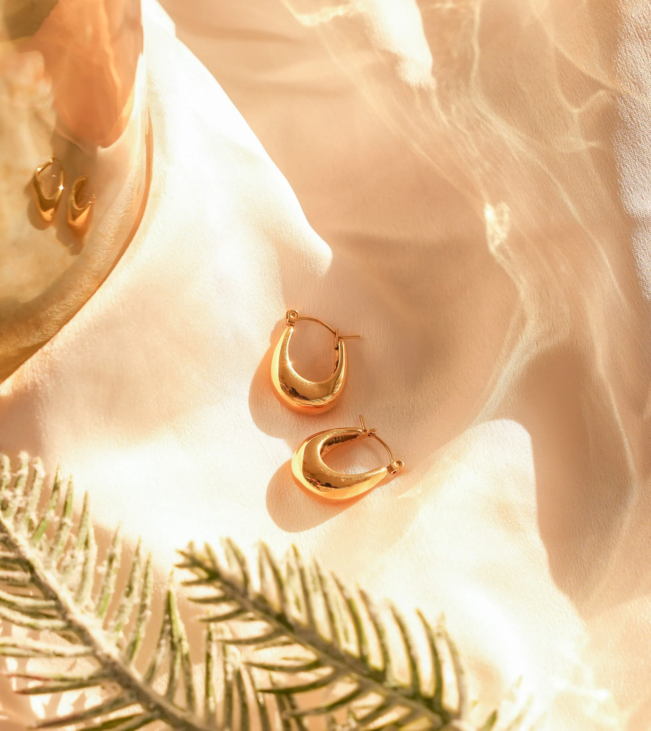18 KT Bali Hoop earrings