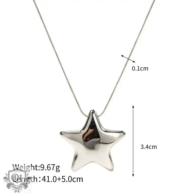 18K Gold Star Pendant Necklace
