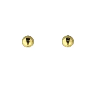 18K Solid Yellow Gold  3 mm. Ball Screwback Earrings