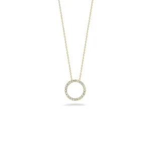 18K YELLOW GOLD TINY TREASURES SMALL DIAMOND CIRCLE NECKLACE