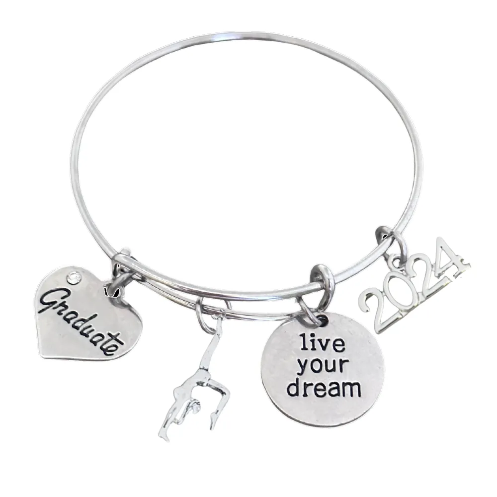2024 Gymnastics Graduation Bangle Bracelet