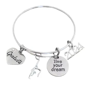 2024 Gymnastics Graduation Bangle Bracelet