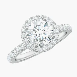 2.75 CT Classic Moissanite Halo Engagement Ring