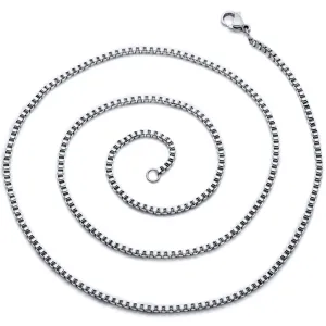 30 Inch 3mm Stainless Steel Rolo Link Chain Necklace