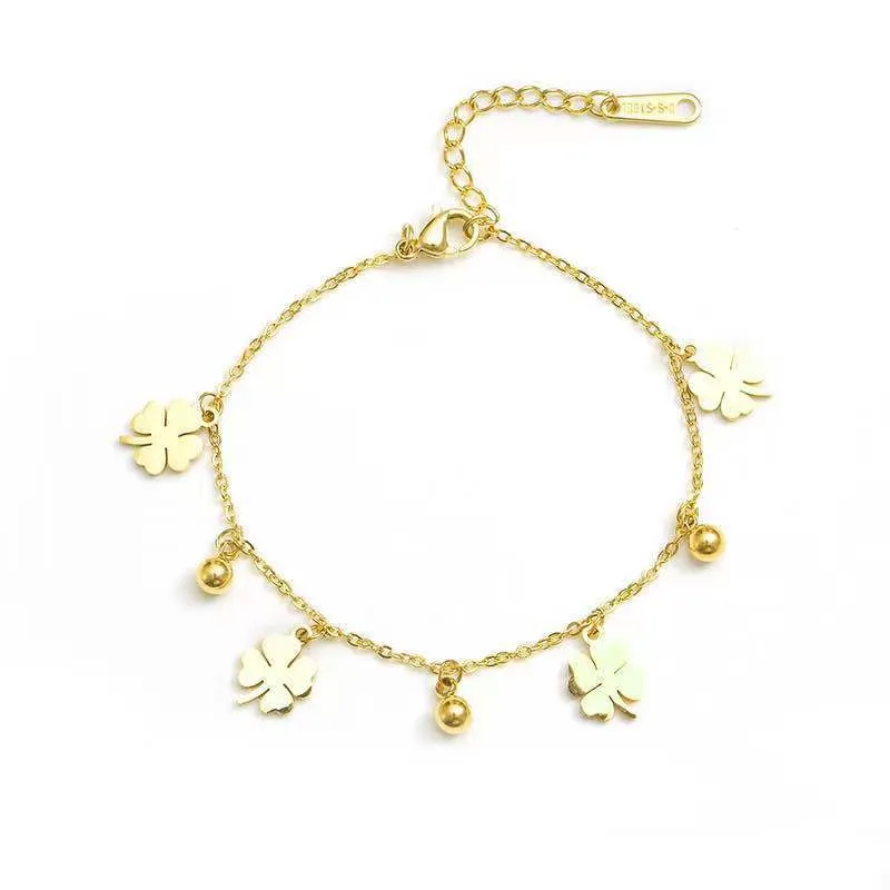 316L Stainless Steel Bracelets Four-leaf Clover Fashion Style Bracelet For Women