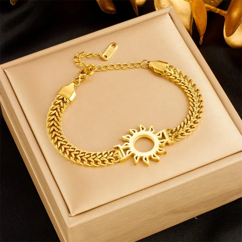316L Stainless Steel Eye Butterfly Bangles Bracelets For Women