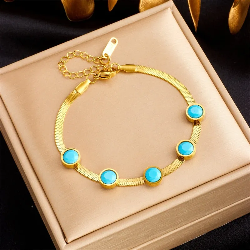 316L Stainless Steel Eye Butterfly Bangles Bracelets For Women