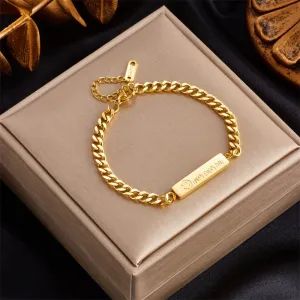 316L Stainless Steel Smile Bracelet For Women Men