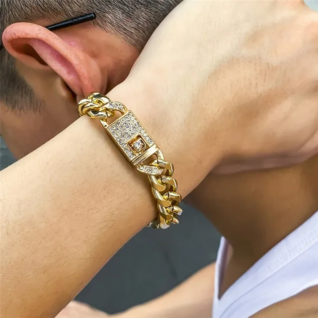 4Pcs/Set Luxury Adjustable Nostalgic Trendy Crystal Bracelet