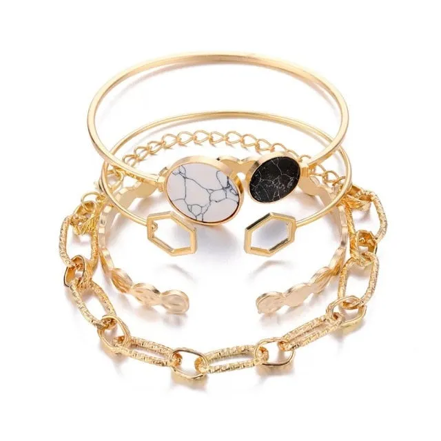 5 Pieces \ Set Fashion New Gold Silver Heart Pendant Anklet Girl Summer Beach Ankle Bracelet  Women Accessories Jewelry Gift
