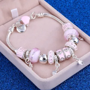 925 Silver Crystal Charm Bracelets