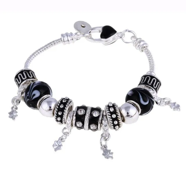 925 Silver Crystal Charm Bracelets