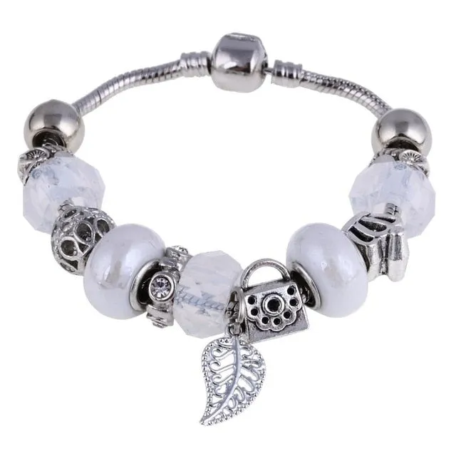 925 Silver Crystal Charm Bracelets