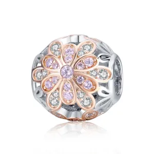 925 Sterling Silver Flower Stamen Diamond Beads For Diy Bracelets